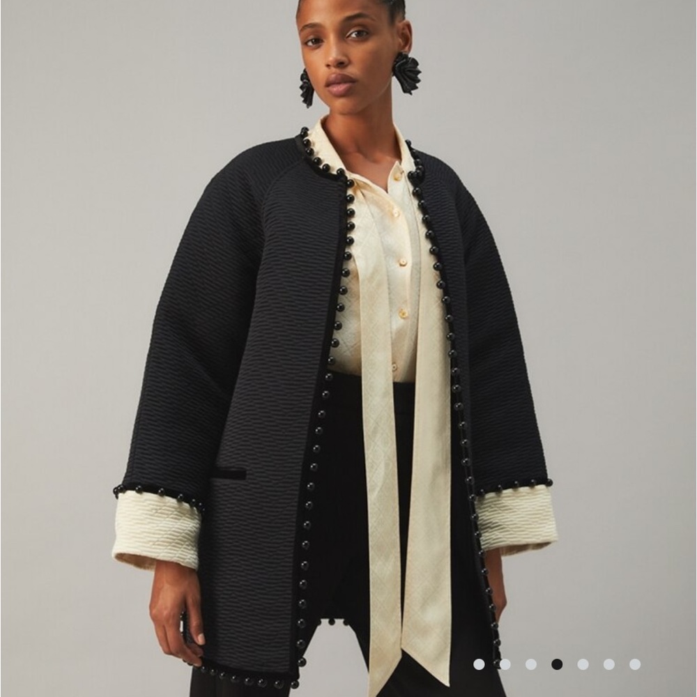 Tory Burch Black and White Coat